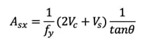 From the longitudinal reinforcement equation