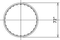 f’c = 3.5 ksi, 2 in. cover, #5 spiral (d = 0.625 in.), 1% reinforcement with #11 (d = 1.410 in.) rebars