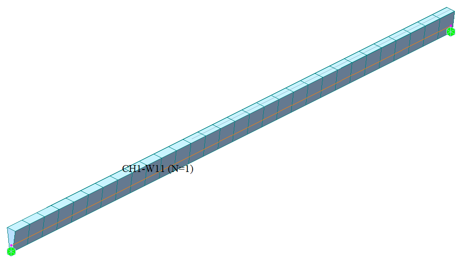 Figure 6 Defining girder 1 web 1 first strand (CH1-W11)