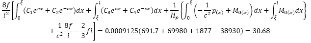Cable equation for center span