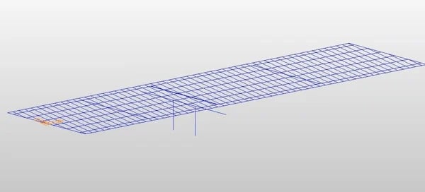 Figure 1. 2D all frame composite bridge model shown in midas Civil