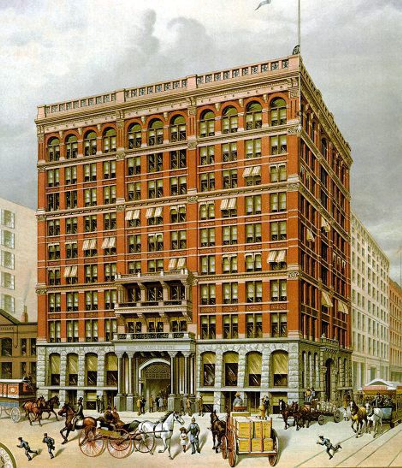 Home Insurance Building, the first metal-framed building and first skyscraper